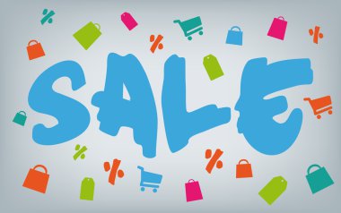 Simgeler alışveriş ile fırça stil Satılık