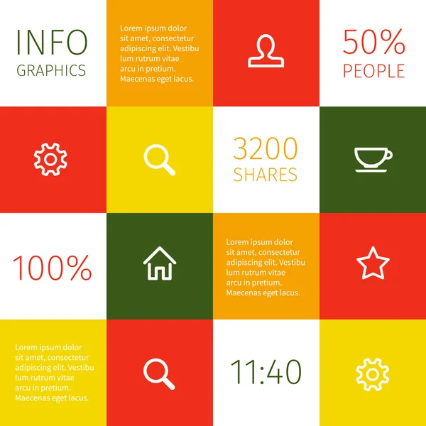 Conception de concepts infographiques — Image vectorielle