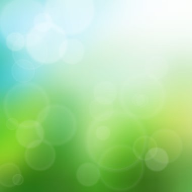 Yaz yeşil bokeh arka plan illüstrasyon