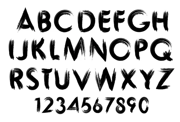 Vector alphabet typography set isolated on white. — Stock Vector