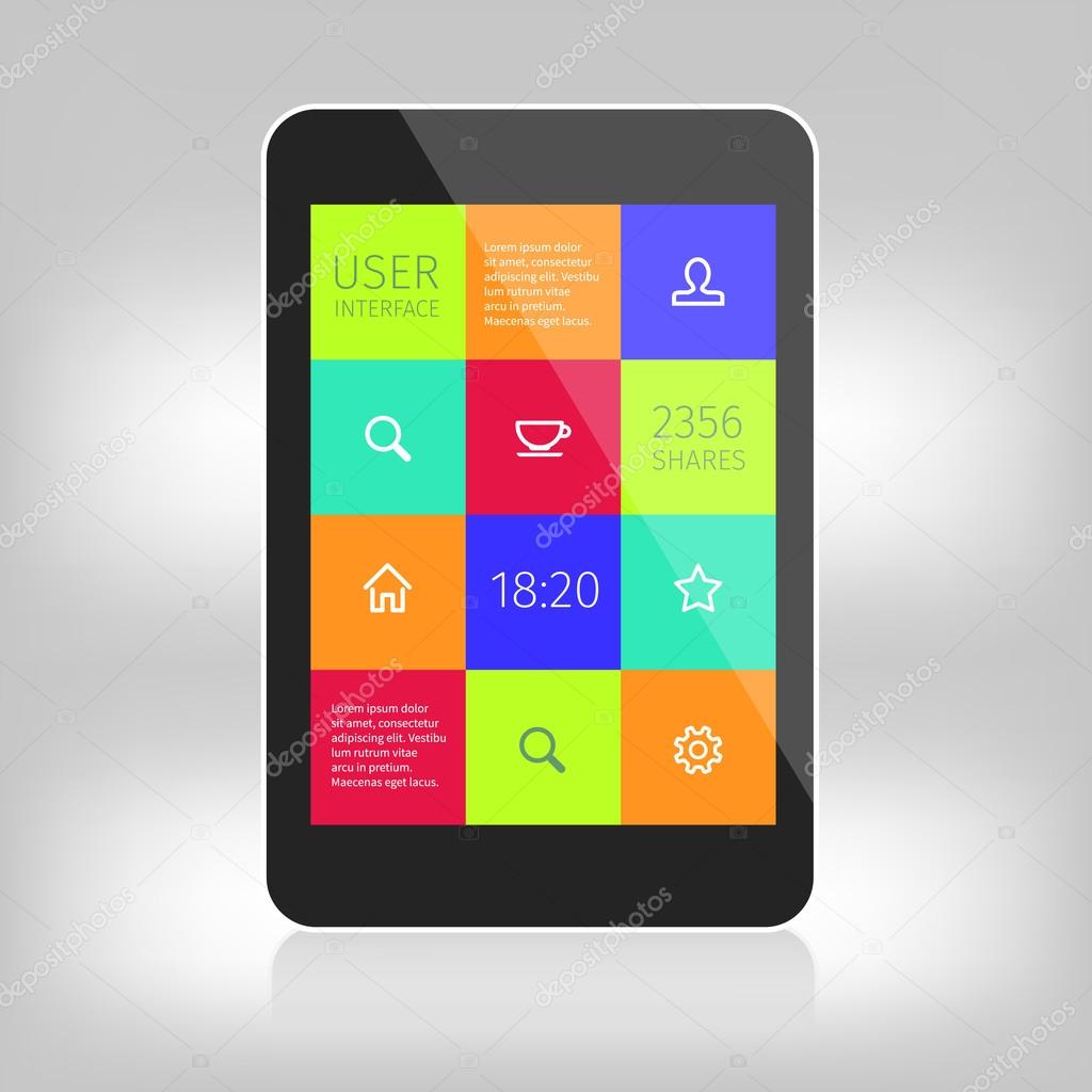 ui colorful design for mobile devices