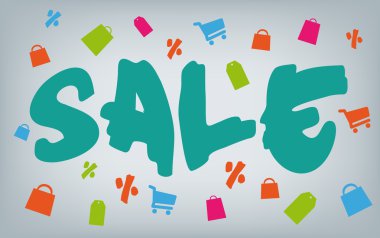 Simgeler alışveriş ile büyük fırça stil Satılık