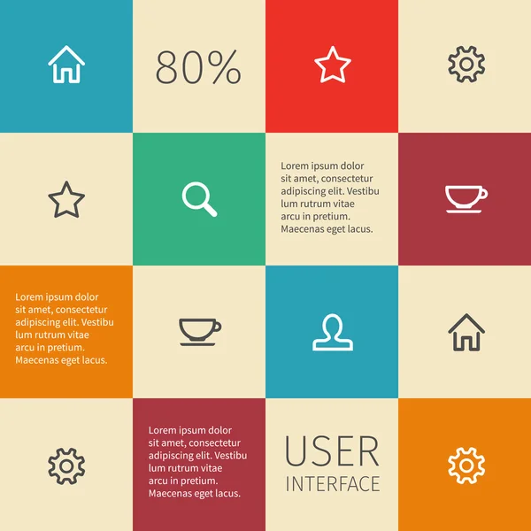 Vintage plana ao quadrado infográficos —  Vetores de Stock