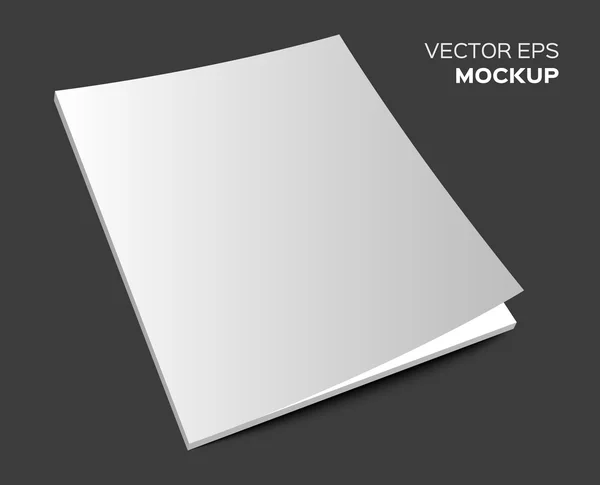 Mockup rivista bianca isolata — Vettoriale Stock