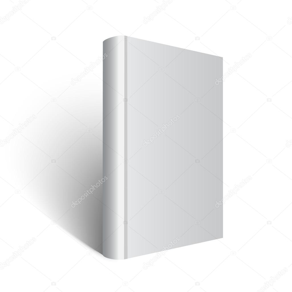 standing gray book illustration on white