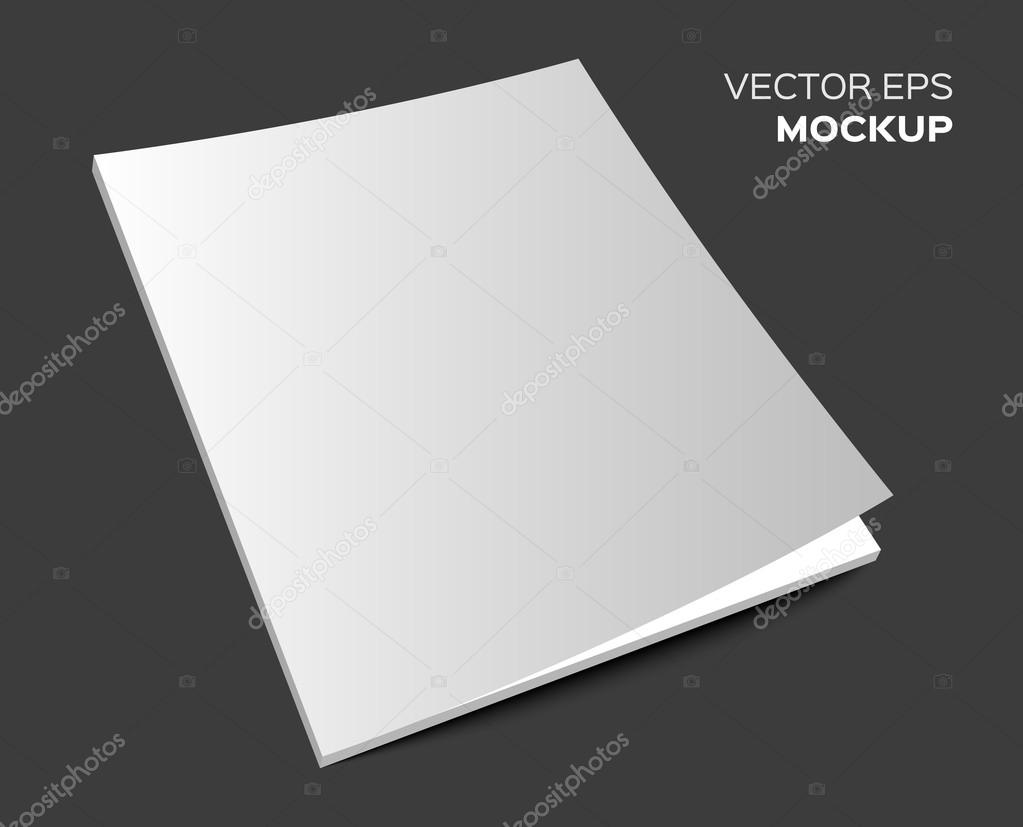 isolated blank magazine mockup