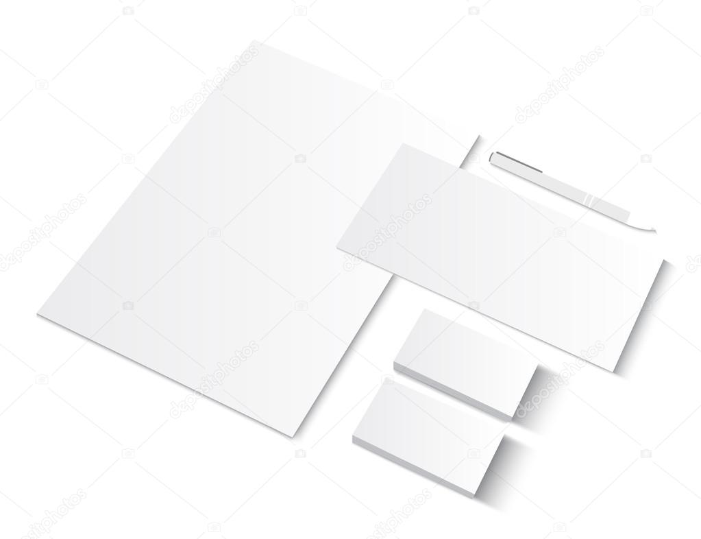 Set of CI blank templates with business cards.