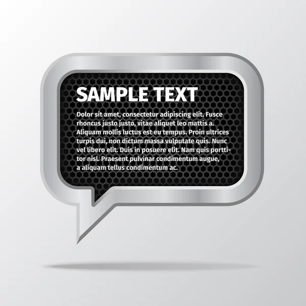 Silver speech bubbles for message on white background. — Stock Vector