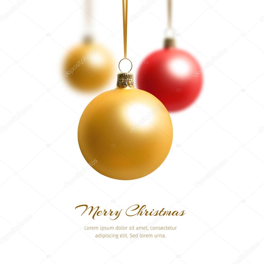 three christmas balls