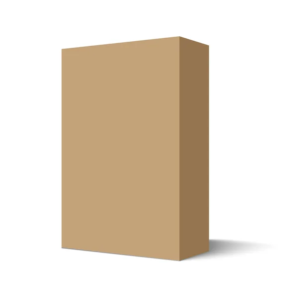 Illustration mockup cardboard package box. — Stock Vector