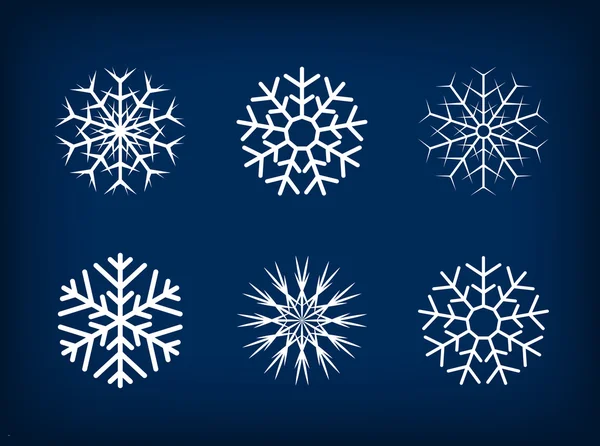 Διάνυσμα διακοσμητικές νιφάδες χιονιού το χειμώνα Χριστούγεννα σύνολο. — Διανυσματικό Αρχείο