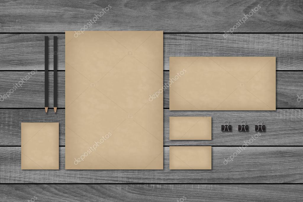 Download Vintage Blank Branding Mockup With Recycled Paper Stock Photo Image By C Mileswork 91409850