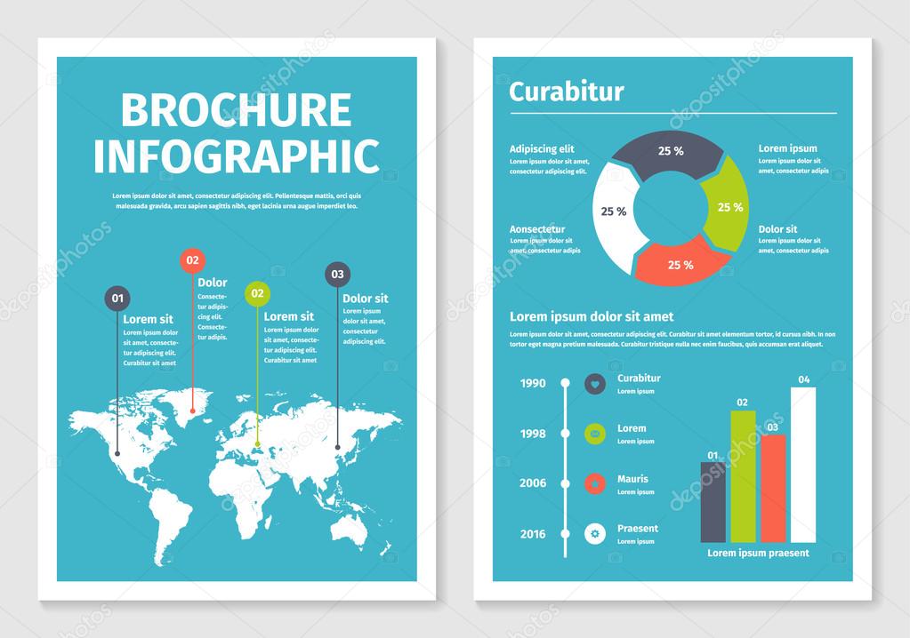 Modern business infographic brochure template 1