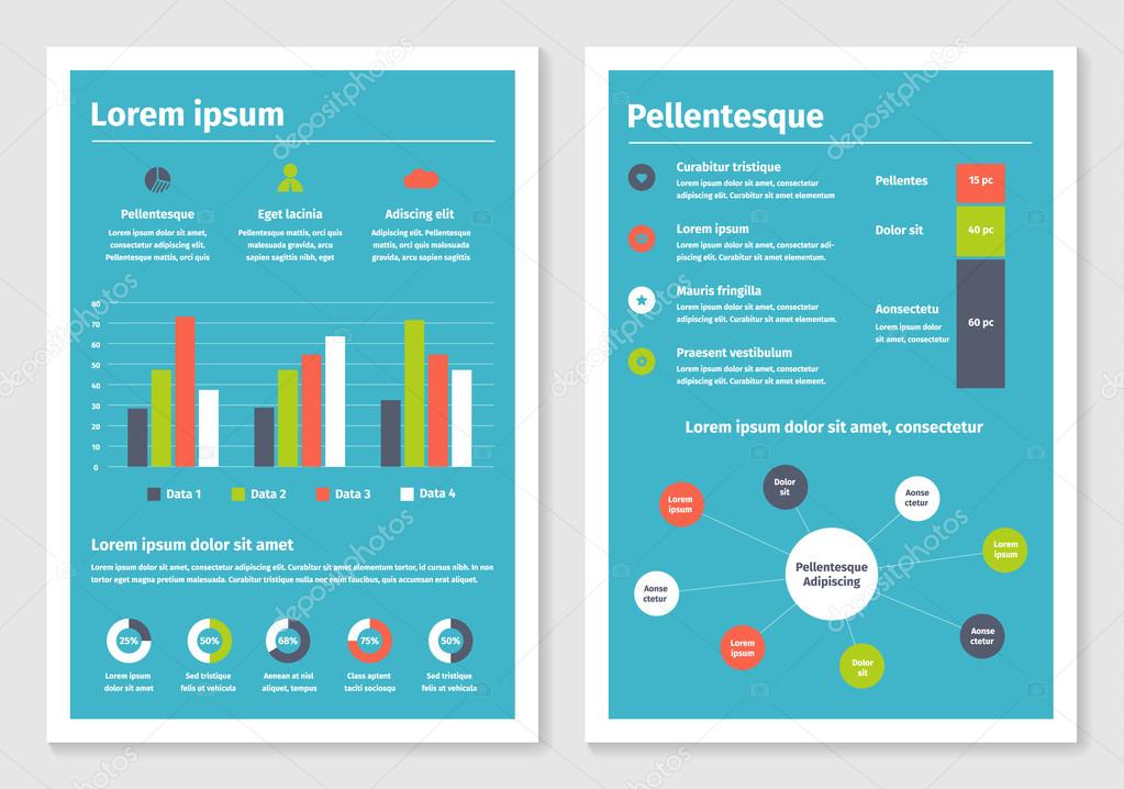 Modern business infographic brochure template 2
