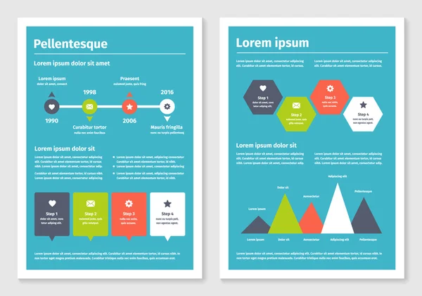 Moderne Business-Infografik Broschüre Vorlage 3 — Stockvektor