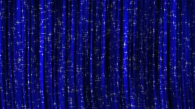 Parçacıklar arka plan mavi perdeler.