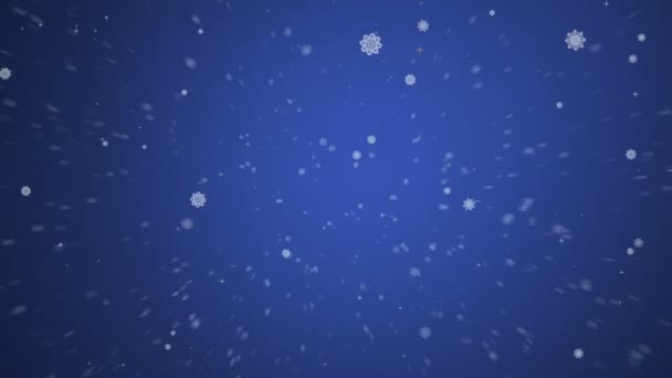 Fiocco di neve blu — Video Stock