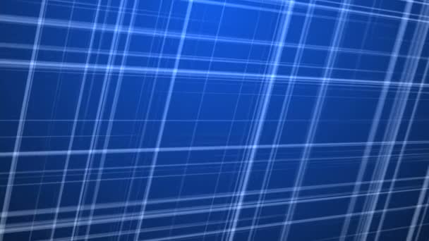 Intersecting Colored Fractal Lines Background - Blue. — Stock Video