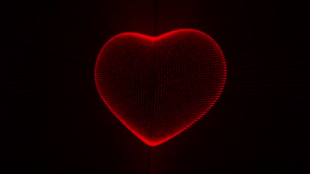 Rött hjärta bakgrund. — Stockvideo