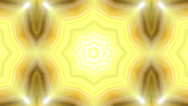 Animated Gold Kaleidoscope Background. — Stock Video