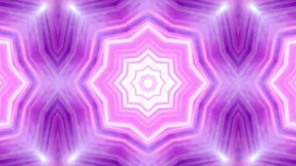 Animated Purple Kaleidoscope Background. — Stock Video