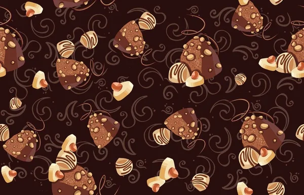 맛없는 초콜릿에 단것과 무늬가 패턴이죠 질높은 — 스톡 사진