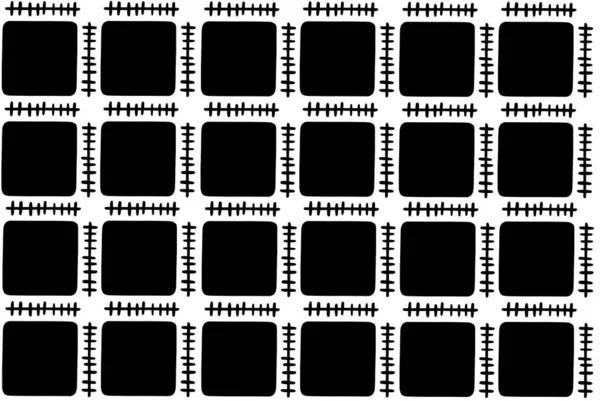 Černobílý Rytmický Bezešvý Vzor Vektorová Ilustrace — Stockový vektor