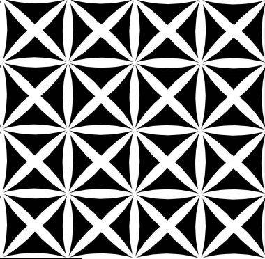 Siyah ve beyaz ritmik, pürüzsüz desen. Vektör illüstrasyonu