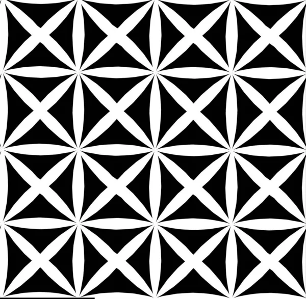 Patrón Rítmico Blanco Negro Sin Costuras Ilustración Vectorial — Archivo Imágenes Vectoriales
