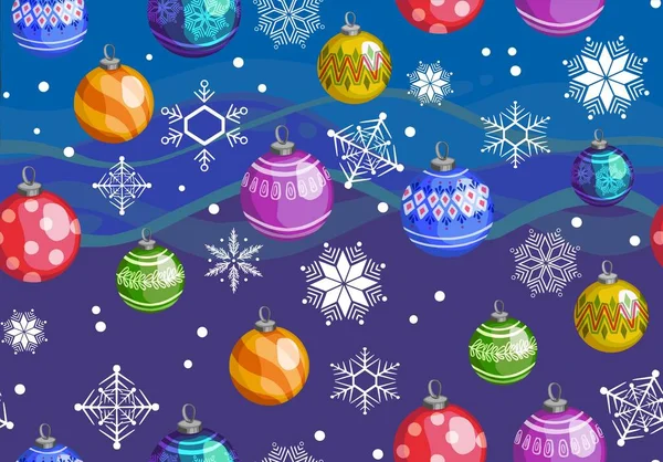 Nouvelle Année Jouets Motif Main Imprimé Sans Couture Textile Illustration — Image vectorielle