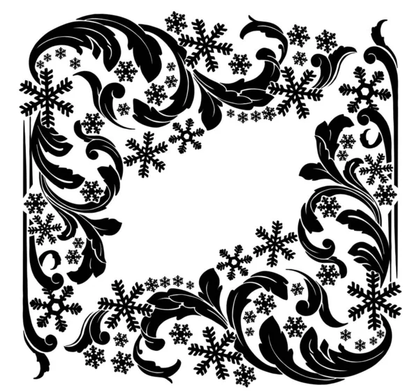 Winter Banner Blue Snowflakes Frost High Quality Illustration — Stock Photo, Image