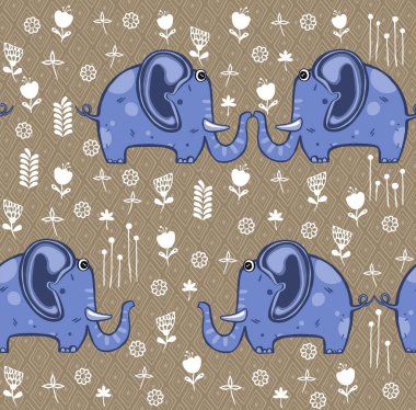 Güzel, pürüzsüz desenli filler. Kumaş, tekstil.