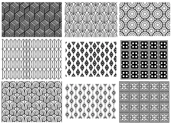 Conjunto Sem Costura Geométrica Abstrata Ilustração Alta Qualidade — Fotografia de Stock