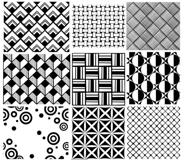 Naadloze Abstracte Geometrie Instellen Hoge Kwaliteit Illustratie — Stockfoto