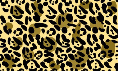  Kusursuz leopar deseni. İnternet ve baskı için modern tasarım. El yapımı tekstil, kumaş ve duvar kağıdı. Çağdaş renkler. Yüksek kaliteli illüstrasyon
