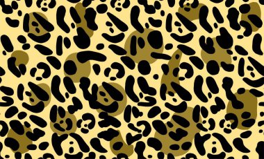  Kusursuz leopar deseni. Web ve baskı için modern vektör tasarımı. El yapımı tekstil, kumaş ve duvar kağıdı. Çağdaş renkler. Vektör illüstrasyonu