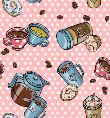 Donutlarla kusursuz bir arka plan. Doğum günü, sevgililer günü ve albüm tasarımı için..