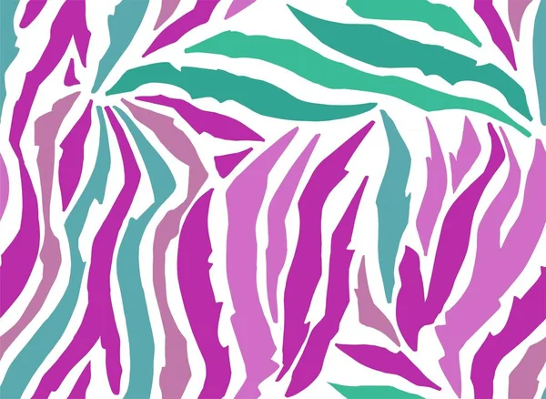 Zökkenőmentes Minta Geometriai Kör Zebra Vagy Tigris Csíkok Elszigetelt Rózsaszín — Stock Vector