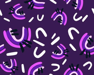 Elle çizilmiş çeşitli şekiller ve karalama nesneleri. Modern modern moda illüstrasyon. - Evet. Yüksek kaliteli illüstrasyon