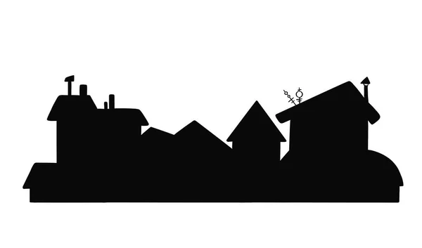 Városi Sziluett Háttér Város Szimbólum Ikon Illusztráció — Stock Vector