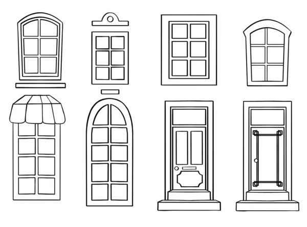 Icônes Ensemble Différents Types Icônes Wvector Ensemble Différents Types Fenêtresveuves — Photo