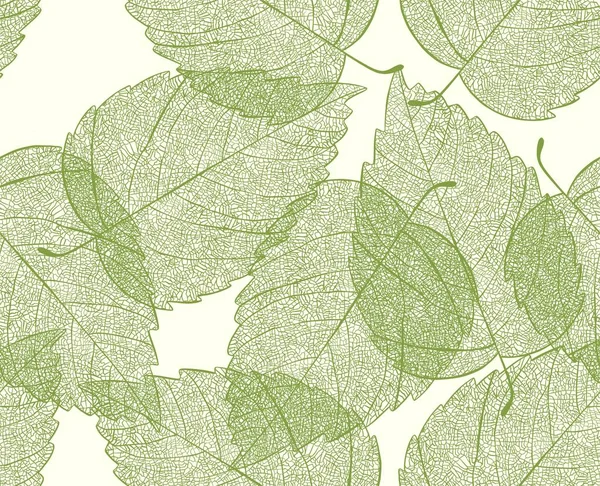 Seamless pattern with leaves.Heart-shaped leaves. High quality illustration