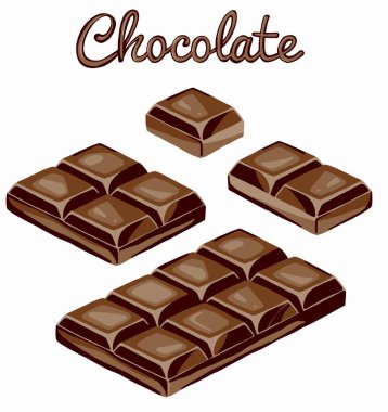 Çikolata. Çizim. Beyaz arkaplandaki izole görüntü. Eski tarz. Yüksek kaliteli illüstrasyon