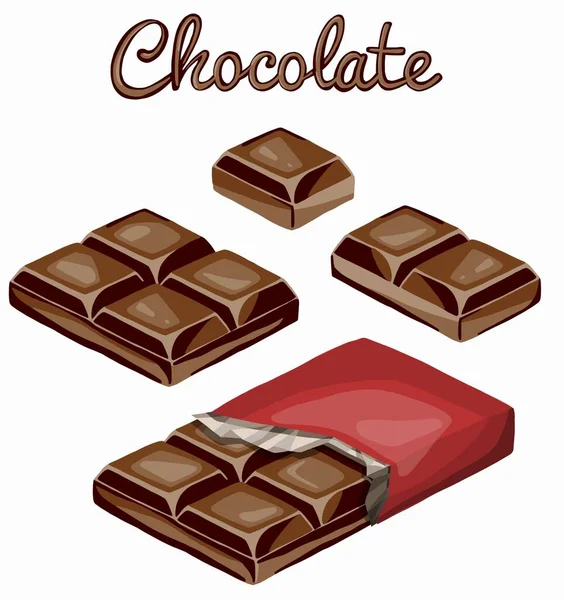 チョークボード上の碑文チョコレート 男性の手にチョコレートのバー 高品質のイラスト — ストック写真