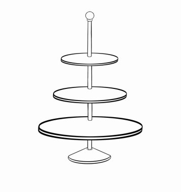 Yuvarlak siyah ekran vektör çizimi beyaza izole edildi. Vektör illüstrasyonu