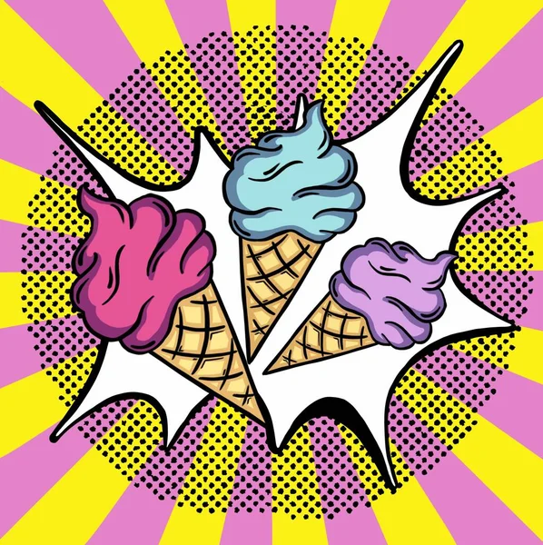 Карикатура Мороженое Высокое Качество Иллюстрации — стоковое фото
