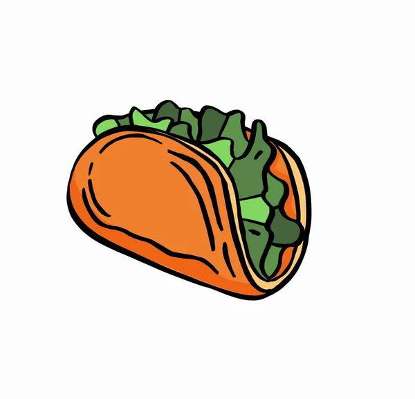 Illustrator Design Graphics Tacos Mexican Vector Illustration - Stok Vektor