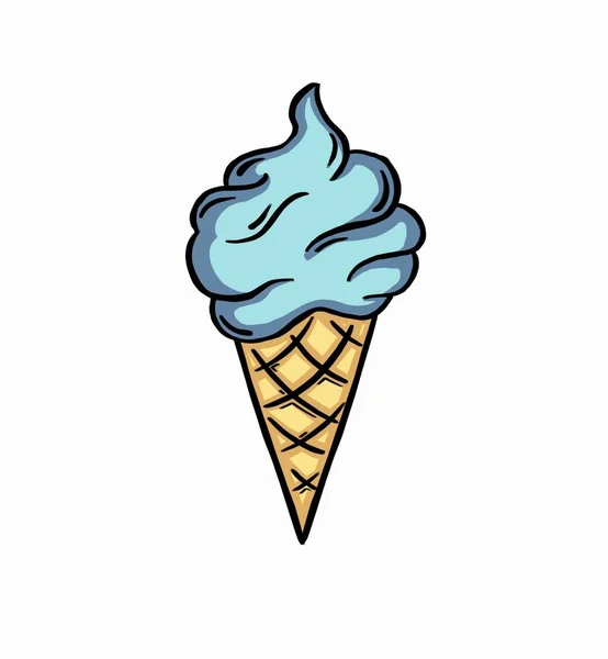 Cono Helado Mango Plantilla Diseño Para Promo Menú Volante Icono — Archivo Imágenes Vectoriales