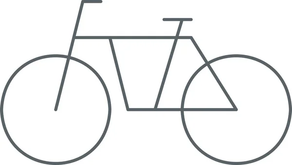 Zweirad Ikone Vektor Linie Eine Farbe — Stockvektor