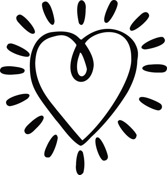 Glückliches Herz Symbol Vektor Linie — Stockvektor